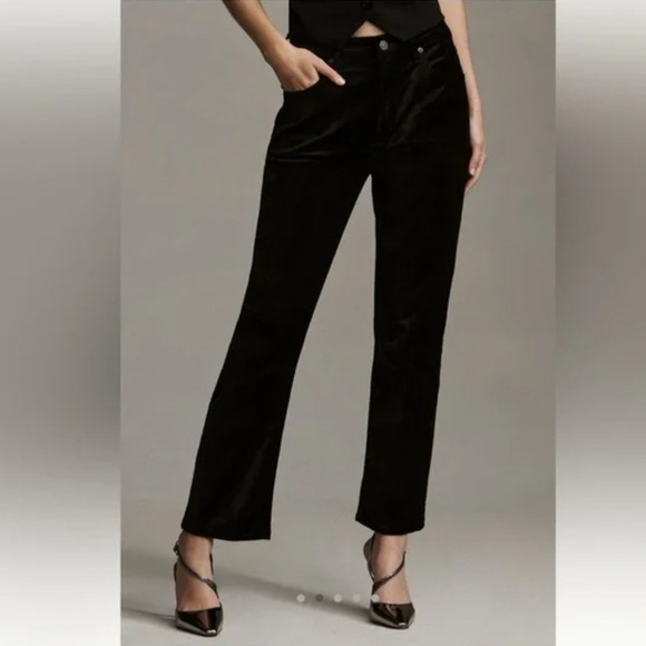 New Citizens of Humanity Velvet Isola Jeans Pants Black Ankle Kick Flare Sz 27 - Picture 2 of 16